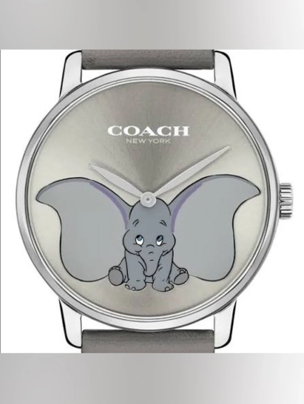 NEW!! Women’s Coach x Disney Gray Dumbo Character Watch with Silver Dial